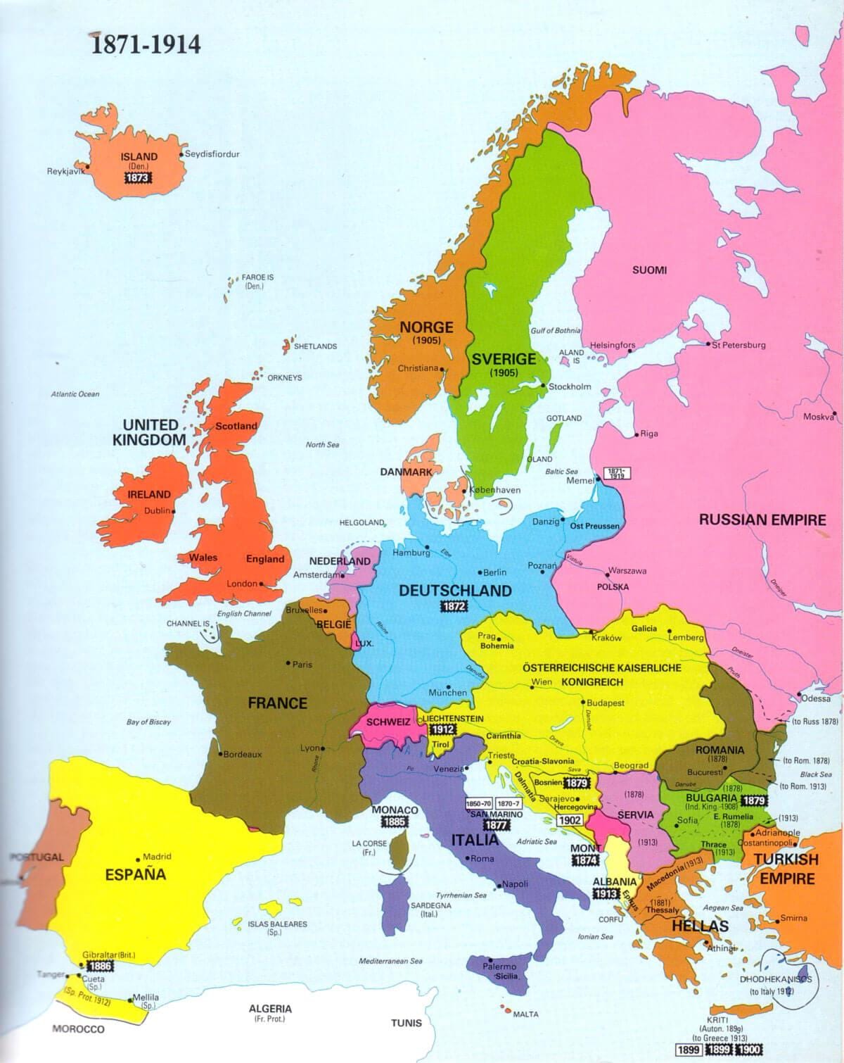 kaart iirimaa ja euroopas