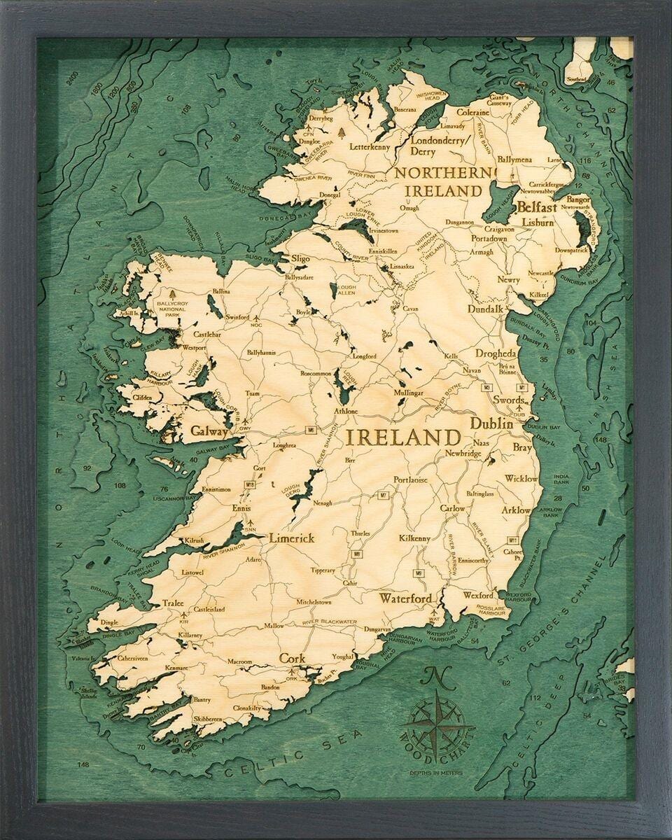 kaart iirimaa map art