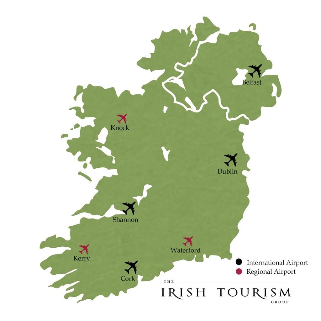 knock ireland west airport kaart