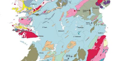 Kaart geoloogilise kaardi iirimaa