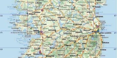 Vaatamisväärsusi kaardil iirimaa
