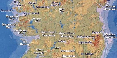 Kaart iirimaa mäed 
