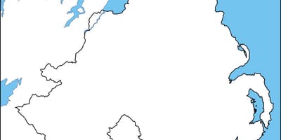 Tühi kaart, põhja-iirimaa