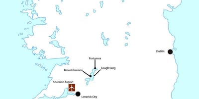 Kaart shannoni lennujaama iirimaa