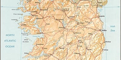 Kaart suur kaart, iirimaa müügiks